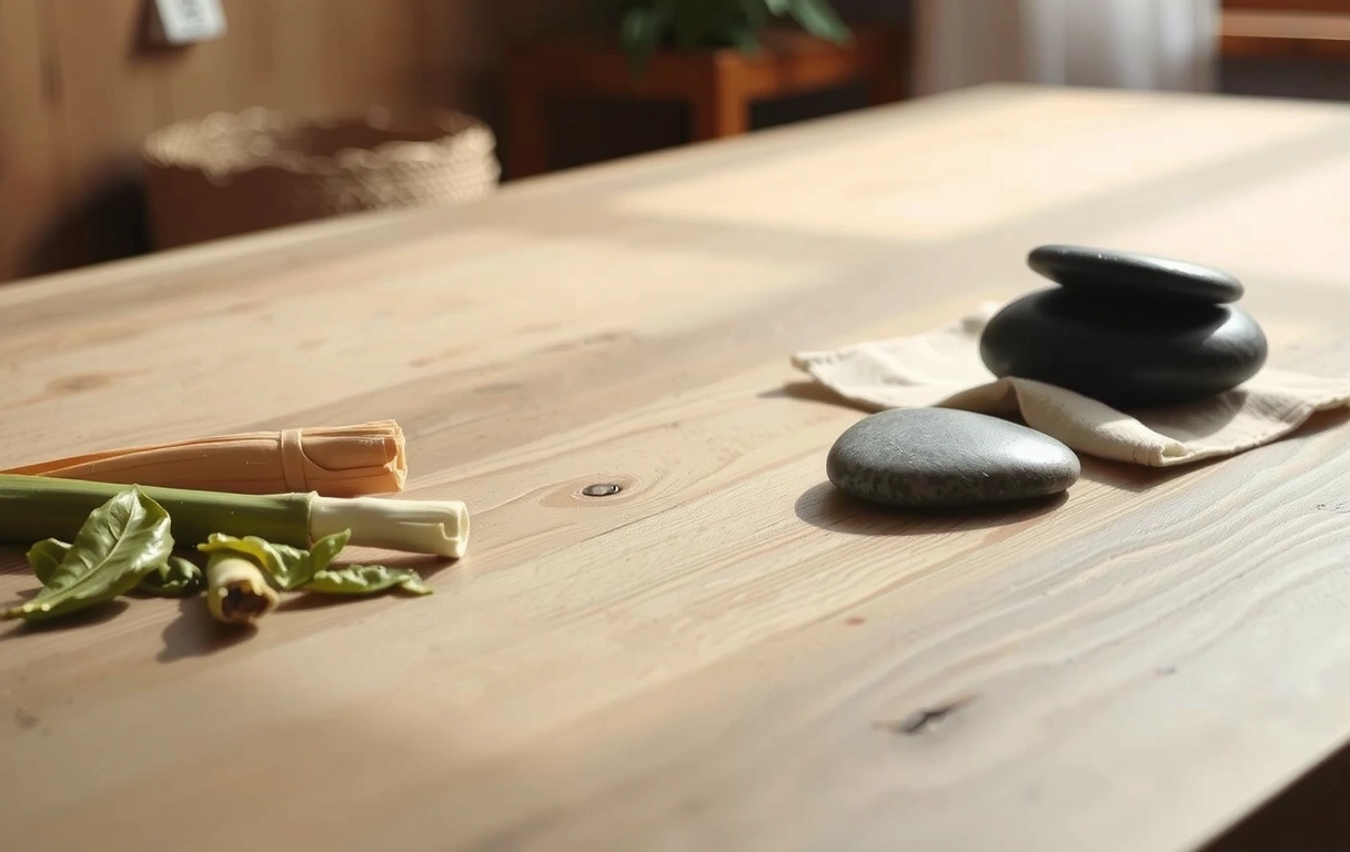 Texture and wellness ambiance