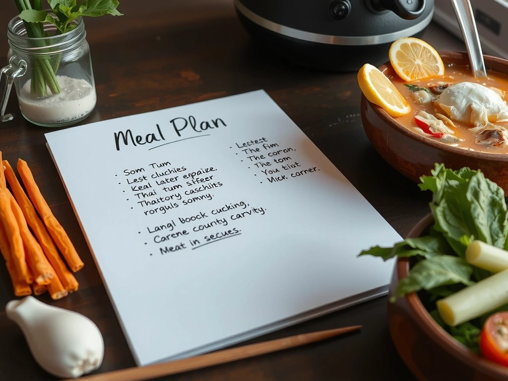 สมุดบันทึกแผนโภชนาการคู่กับอาหารไทยสดใหม่